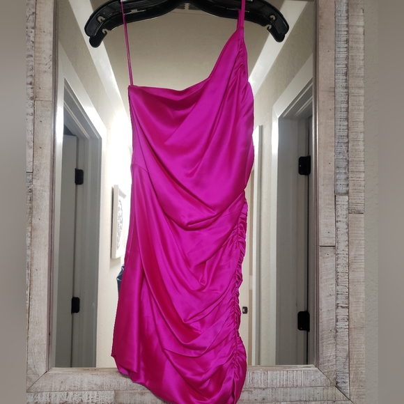 The Sei Ruched Silk Asymmetric Mini - Picture 9 of 13